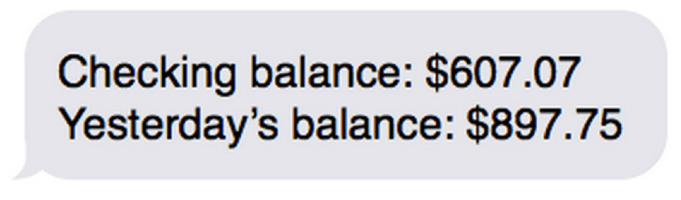 Cleaned up balance message — simplified and easier to scan