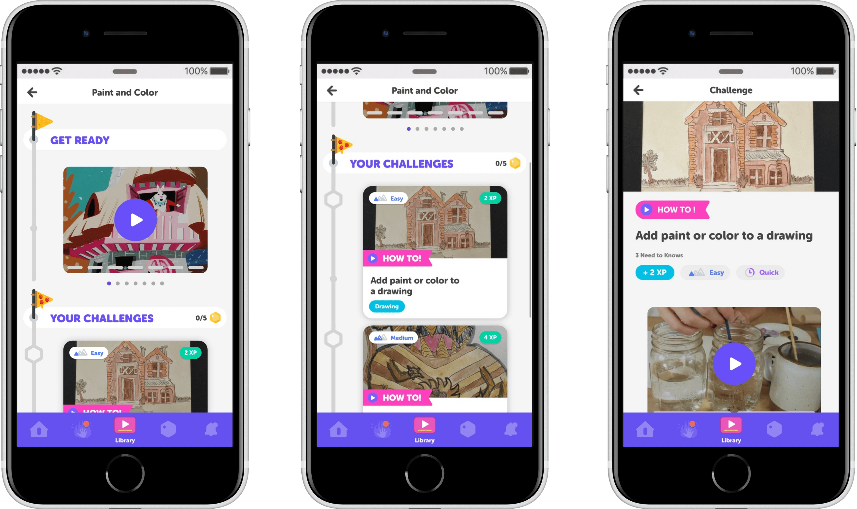 DIY.org course experience — Paint and Color course with video lessons and challenges