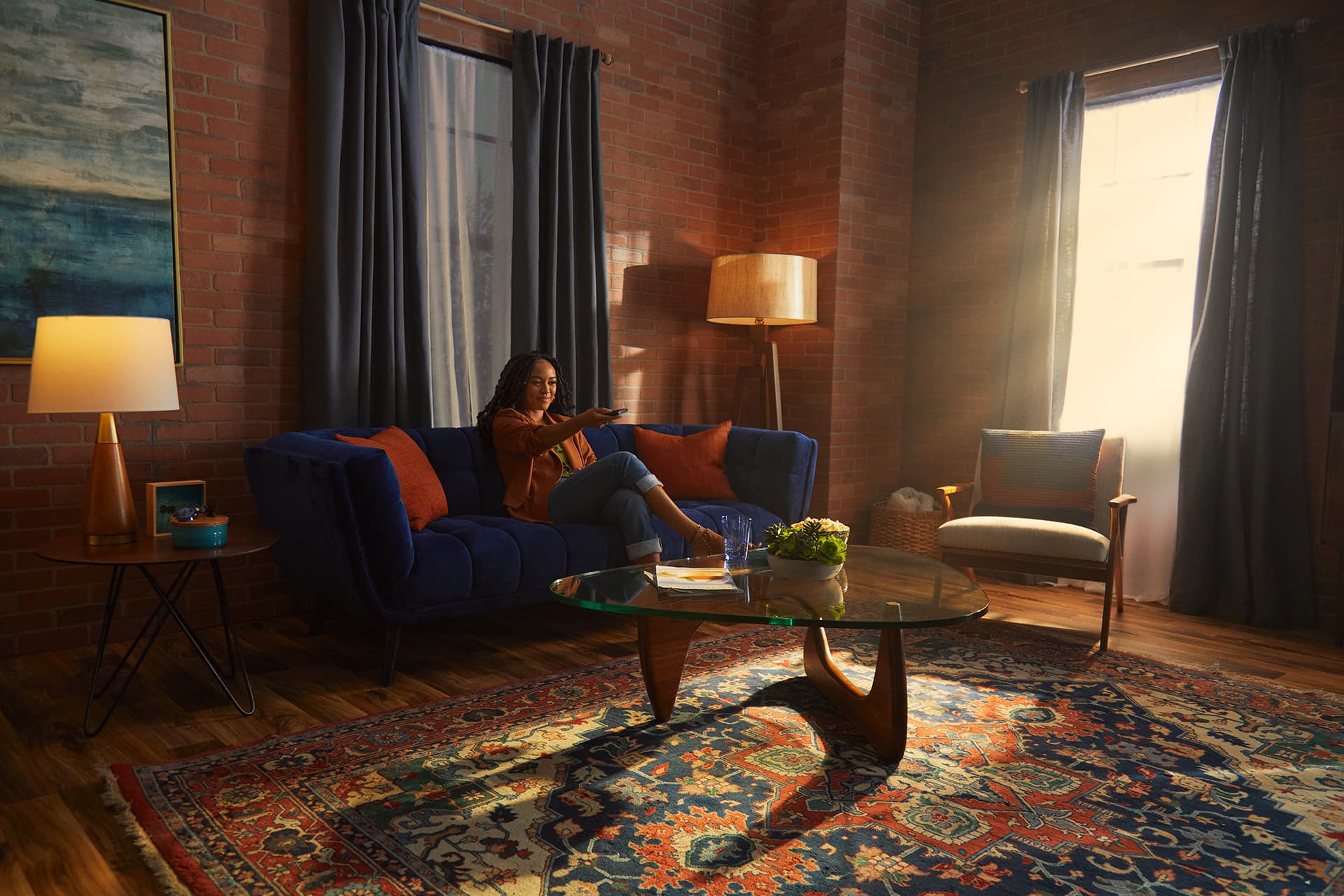 Philo brand shoot — living room scene